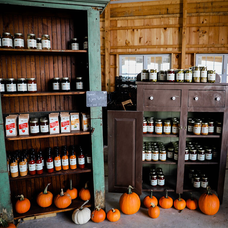 Explore our selection of farm fresh jams, jellies, sauces, and more!